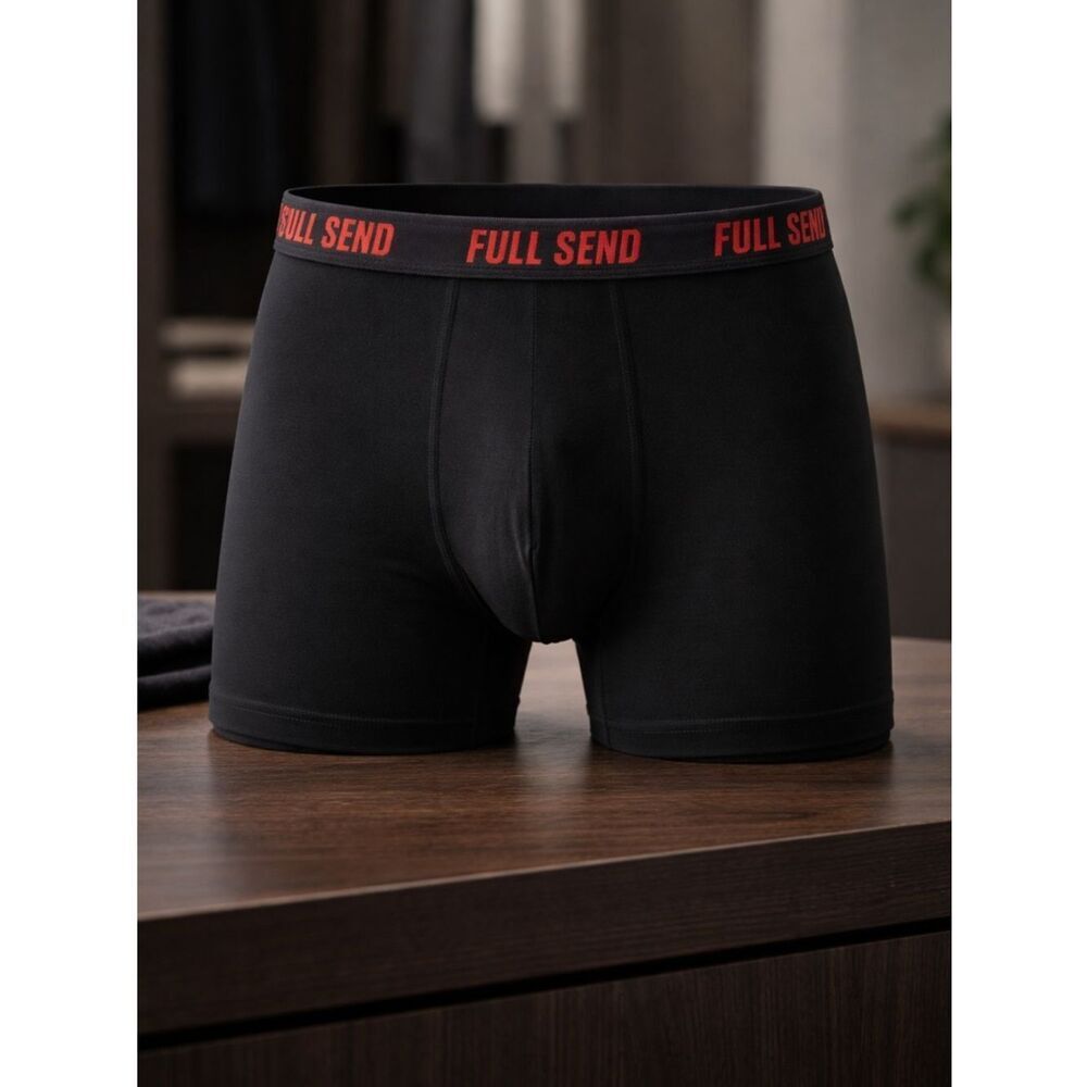 NWT Full Send Men’s Black Boxer Brief Underwear - Size Large